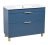 Modern Free Standing Bathroom Vanity with White Washbasin | Trevi Light Green Collection | Non-Toxic Fire-Resistant MDF-40" Blue Matte