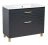 Modern Free Standing Bathroom Vanity with White Washbasin | Trevi Light Green Collection | Non-Toxic Fire-Resistant MDF-40" Antracite