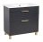 Modern Free Standing Bathroom Vanity with White Washbasin | Trevi Light Green Collection | Non-Toxic Fire-Resistant MDF-34" Antracite