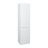 Side Vanity Cabinet Wave Collection Teak Natural 16" White High Gloss