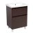 Modern Free standing Bathroom Vanity with Washbasin | Elit Graphite Gloss Collection | Non-Toxic Fire-Resistant MDF-24" Brown Matte
