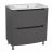 Modern Free Standing Bathroom Vanity with Washbasin | Delux Gray Matte Collection | Non-Toxic Fire-Resistant MDF-22,5" Gray Matte