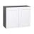 30" x 24" x 24" Refrigerator Wall Cabinet-Double Door-with Natural Teak door White