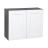 36" x 24" Wall Cabinet-Double Door-Grey White