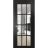 Solid French Door Clear Glass 12 lites | Felicia 3355 White Silk | Single Regular Panel Frame Trims Handle | Bathroom Bedroom Sturdy Doors -18" x 80" Black Matte
