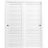 Sliding Closet Bypass Doors 36 x 80 inches | Louver 3388 Primed Wh1te | Rails Hardware Set | Wood Solid Louvered Doors Primed