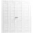 Sliding Closet Double Bi-fold Doors 72 x 80 inches | Louver 3388 Primed Wh1te | Tracks Trims Hardware Set | Wood Solid Louvered Doors Primed