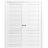 Sliding Double Pocket Doors 36 x 80 inches | Louver 3388 White Silk | Kit Rail Hardware | Solid Wood Interior Louvered Doors White Silk