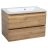 Modern Wall-Mounted Bathroom Vanity with Washbasin | Comfort Gray Matte Collection | Non-Toxic Fire-Resistant MDF-28" Teak Natural