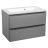Modern Wall-Mounted Bathroom Vanity with Washbasin | Comfort Teak Natural Collection | Non-Toxic Fire-Resistant MDF-24" Gray Matte