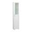 Side Vanity Cabinet Classic Collection Brown Matte Color 14" White