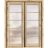 Sliding Closet Bypass Doors | Quadro 4002 Nordic White with Frosted Glass | Sturdy Rails Moldings Trims Hardware Set | Wood Solid Bedroom Wardrobe Doors  Oak
