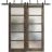 Sliding Closet Barn Bypass Doors | Quadro 4002 Oak with Frosted Glass | Sturdy 6.6ft Rails Hardware Set | Wood Solid Bedroom Wardrobe Doors  Cognac Oak