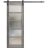 Sturdy Barn Door | Quadro 4002 Cognac Oak with Frosted Glass | 6.6FT Rail Hangers Heavy Hardware Set | Solid Panel Interior Doors Nebraska Grey