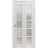 Sliding Closet Bi-fold Doors | Quadro 4002 Chocolate Ash with Frosted Glass | Sturdy Tracks Moldings Trims Hardware Set | Wood Solid Bedroom Wardrobe Doors  Nordic White