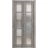 Sliding Closet Bi-fold Doors | Quadro 4002 Chocolate Ash with Frosted Glass | Sturdy Tracks Moldings Trims Hardware Set | Wood Solid Bedroom Wardrobe Doors  Nebraska Grey