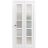Sliding Closet Bi-fold Doors | Quadro 4002 Chocolate Ash with Frosted Glass | Sturdy Tracks Moldings Trims Hardware Set | Wood Solid Bedroom Wardrobe Doors  White