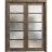 Sliding Closet Bypass Doors | Quadro 4002 Nordic White with Frosted Glass | Sturdy Rails Moldings Trims Hardware Set | Wood Solid Bedroom Wardrobe Doors  Cognac Oak