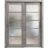 Sliding Closet Bypass Doors | Quadro 4002 Nordic White with Frosted Glass | Sturdy Rails Moldings Trims Hardware Set | Wood Solid Bedroom Wardrobe Doors  Nebraska Grey