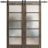 Sturdy Double Barn Door | Quadro 4002 Ginger Ash with Frosted Glass | 13FT Rail Hangers Heavy Set | Solid Panel Interior Doors Cognac Oak