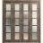 Sliding Closet Double Bi-fold Doors | Quadro 4002 Cognac Oak with Frosted Glass | Sturdy Tracks Moldings Trims Hardware Set | Wood Solid Bedroom Wardrobe Doors  Cognac Oak