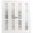 Sliding Closet Double Bi-fold Doors | Quadro 4002 Cognac Oak with Frosted Glass | Sturdy Tracks Moldings Trims Hardware Set | Wood Solid Bedroom Wardrobe Doors  White