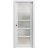 Sliding French Pocket Door | Quadro 4002 Black Matte with Frosted Glass | Kit Trims Rail Hardware | Solid Wood Interior Bedroom Sturdy Doors Nordic White