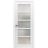 Solid French Door | Quadro 4002 Chocolate Ash with Frosted Glass | Single Regular Panel Frame Trims Handle | Bathroom Bedroom Sturdy Doors  White