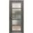 Solid French Door | Quadro 4002 Chocolate Ash with Frosted Glass | Single Regular Panel Frame Trims Handle | Bathroom Bedroom Sturdy Doors  Nebraska Grey