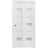 Sliding Closet Bi-fold Doors | Quadro 4055 White Silk with Frosted Glass | Sturdy Tracks Moldings Trims Hardware Set | Wood Solid Bedroom Wardrobe Doors  White