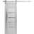Sturdy Barn Door | Quadro 4088 Ginger Ash with Frosted Glass | Silver 6.6FT Rail Hangers Heavy Hardware Set | Solid Panel Interior Doors Light Grey Oak