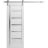 Sturdy Barn Door | Quadro 4088 Ginger Ash with Frosted Glass | Silver 6.6FT Rail Hangers Heavy Hardware Set | Solid Panel Interior Doors Nordic White