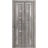 Sliding Closet Bi-fold Doors | Quadro 4088 Cognac Oak with Frosted Glass | Sturdy Tracks Moldings Trims Hardware Set | Wood Solid Bedroom Wardrobe Doors  Nebraska Grey