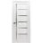 Solid French Door | Quadro 4088 Cognac Oak with Frosted Glass | Single Regular Panel Frame Trims Handle | Bathroom Bedroom Sturdy Doors  White