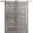 Sturdy Double Barn Door | Quadro 4088 Nebraska Grey with Frosted Glass | Silver 13FT Rail Hangers Heavy Set | Solid Panel Interior Doors Nebraska Grey