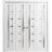 Sliding Closet Double Bi-fold Doors | Quadro 4088 Matte Black with Frosted Glass | Sturdy Tracks Moldings Trims Hardware Set | Wood Solid Bedroom Wardrobe Doors  Nordic White
