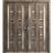 Sliding Closet Double Bi-fold Doors | Quadro 4088 Matte Black with Frosted Glass | Sturdy Tracks Moldings Trims Hardware Set | Wood Solid Bedroom Wardrobe Doors  Cognac Oak