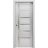 Sliding French Pocket Door | Quadro 4088 Cognac Oak with Frosted Glass | Kit Trims Rail Hardware | Solid Wood Interior Bedroom Sturdy Doors Light Grey Oak