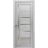 Solid French Door | Quadro 4088 Cognac Oak with Frosted Glass | Single Regular Panel Frame Trims Handle | Bathroom Bedroom Sturdy Doors  Light Grey Oak