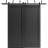 Barn Bypass Doors 6.6ft Hardware | Quadro 4111 Walnut | Sturdy Heavy Duty Rails Kit Steel Set | Double Sliding Lite Panel Door Black Matte