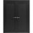 French Double Panel Doors with Hardware | Quadro 4111 Ginger Ash | Panel Frame Trims | Bathroom Bedroom Interior Sturdy Door Black Matte