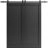 Sliding Double Barn Doors Hardware | Quadro 4111 Matte Black | 13FT Rail Sturdy Set | Kitchen Lite Wooden Solid Panel Interior Bedroom Bathroom Door Black Matte