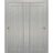 Sliding Closet Bypass Doors 60 x 80 with hardware | Quadro 4111 White Silk | Sturdy Rails Moldings Trims Set | Kitchen Wooden Solid Bedroom Wardrobe Doors  Ginger Ash