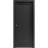 Panel Pocket Door | Quadro 4111 Ginger Ash | Kit Trims Rail Hardware | Solid Wood Interior Pantry Kitchen Bedroom Sliding Closet Sturdy Doors Black Matte