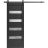 Sliding Barn Door with Hardware | Quadro 4113 White Silk with Frosted Glass | 6.6FT Rail Hangers Sturdy Set | Lite Wooden Solid Panel Interior Doors Black Matte