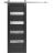 Sturdy Barn Door | Quadro 4113 Ginger Ash with Frosted Glass | Silver 6.6FT Rail Hangers Heavy Hardware Set | Solid Panel Interior Doors Black Matte