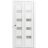 Sliding Closet Bi-fold Doors | Quadro 4113 Matte Black with Frosted Glass | Sturdy Tracks Moldings Trims Hardware Set | Wood Solid Bedroom Wardrobe Doors  White