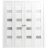 Sliding Closet Double Bi-fold Doors | Quadro 4113 Matte Black with Frosted Glass | Sturdy Tracks Moldings Trims Hardware Set | Wood Solid Bedroom Wardrobe Doors  White