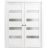 French Double Pocket Doors | Quadro 4113 White Silk with Frosted Glass | Kit Trims Rail Hardware | Solid Wood Interior Pantry Kitchen Bedroom Sliding Closet Sturdy Door White