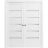 French Double Pocket Doors | Quadro 4117 White Silk with Frosted Glass | Kit Trims Rail Hardware | Solid Wood Interior Pantry Kitchen Bedroom Sliding Closet Sturdy Door White